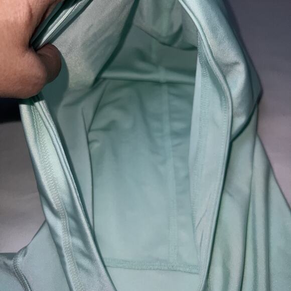 TESLA Jacket Women Size XL Green Running Hooded Thumb Holes Full Zip Lightweight - Picture 6 of 16